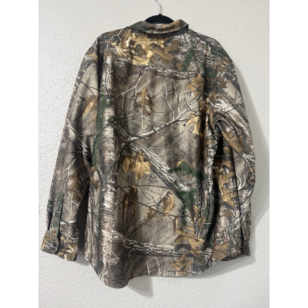 Cabelas Camo Hunting Button Down Mens 2XL Outdoor Deer Pockets - Picture 2 of 9